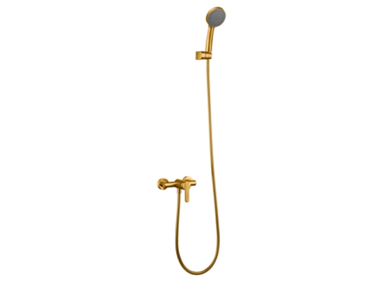 Mitigeur de douche or brossé offre un design épuré et moderne. Le flexible et le jet réglable vous permettent de cibler les zones à masser ou de vous détendre sous une pluie fine. GARANTIE 5 ANS, LIVRAISON OFFERTE 5 à 6 Jours